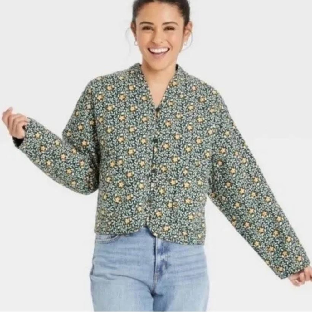 Quilted floral jacket
